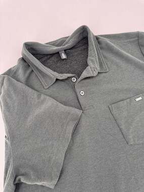 Vuori Polo Sweatshirt Size XL Green Pocket Short Sleeve